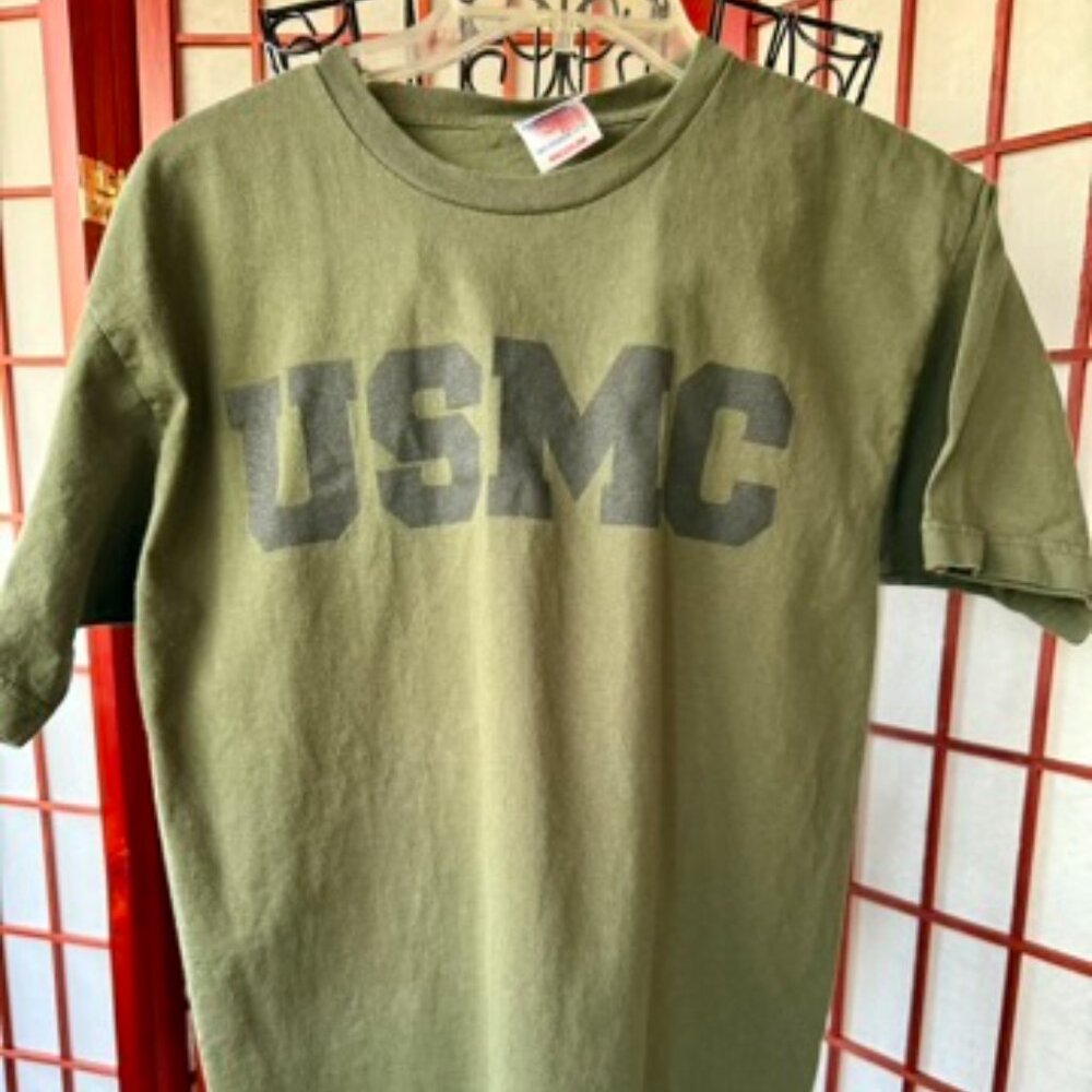 USMC Marine Spirit Medium Olive Green T-Shirt NWOT